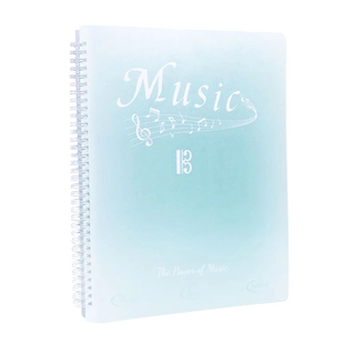 渐变色乐谱夹A4收纳文件夹10页透明插页册30页a4合唱团专用谱夹钢琴夹谱曲展开式音乐本40页可修改琴谱夹册
