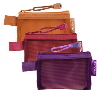 复古迷你文件袋小号便携收纳袋透明随身外出零钱包口红卡袋三角袋卡包收纳小零件硬币收藏整理银行卡身份证