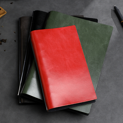 真皮笔记本本子手工牛皮革本软皮皮面本a5活页本可拆卸高档商务工