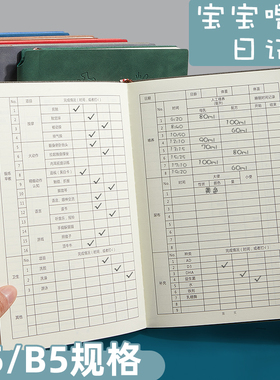 喂养记录本科学养娃婴儿喂奶日记本新生儿童成长生活发育日常笔记本孩子作息辅食添加宝宝母乳吃奶育儿记录册