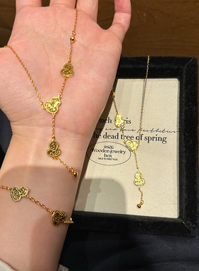 金店同款碎冰冰葫芦项链女复古