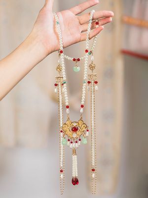 【美人醉】汉服马面裙项链背云