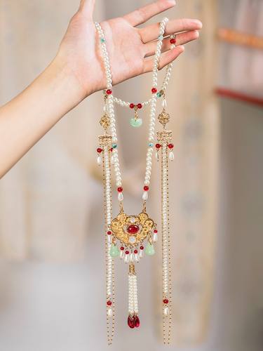 【美人醉】汉服马面裙项链背云