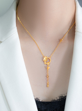 小众超仙气高级感蝴蝶花环锁骨链