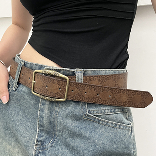 复古皮带女士2025新款民族风百搭y2k高级感配牛仔裤短裙腰带女款