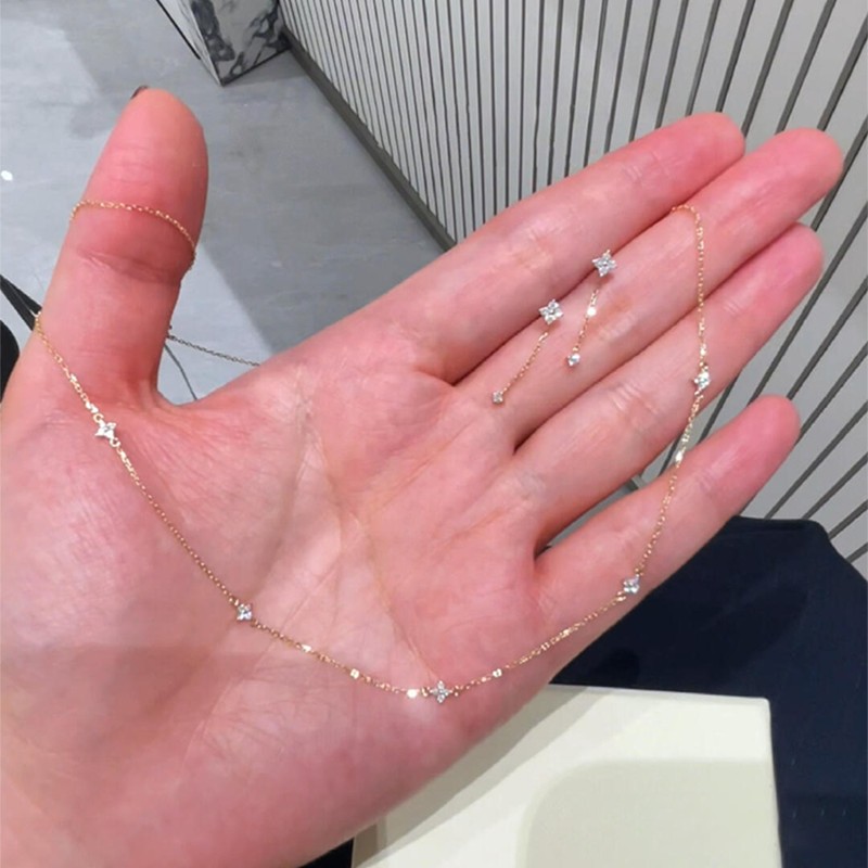 S925银四芒星项链女款高级感轻奢