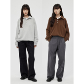 织机产纯棉半开POLO领卫衣男女同款 WHIMIN 老式