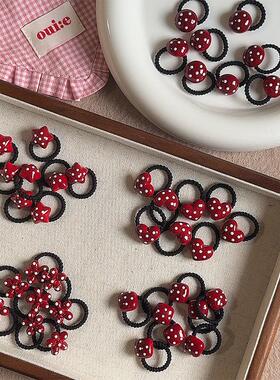 儿童波点小皮筋星星拇指头绳女孩宝宝公主风发圈不伤发扎马尾辫子