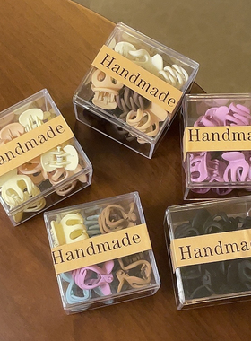 儿童发夹小南瓜夹子女孩宝宝头花发卡彩色侧边夹公主风装饰夹盒装