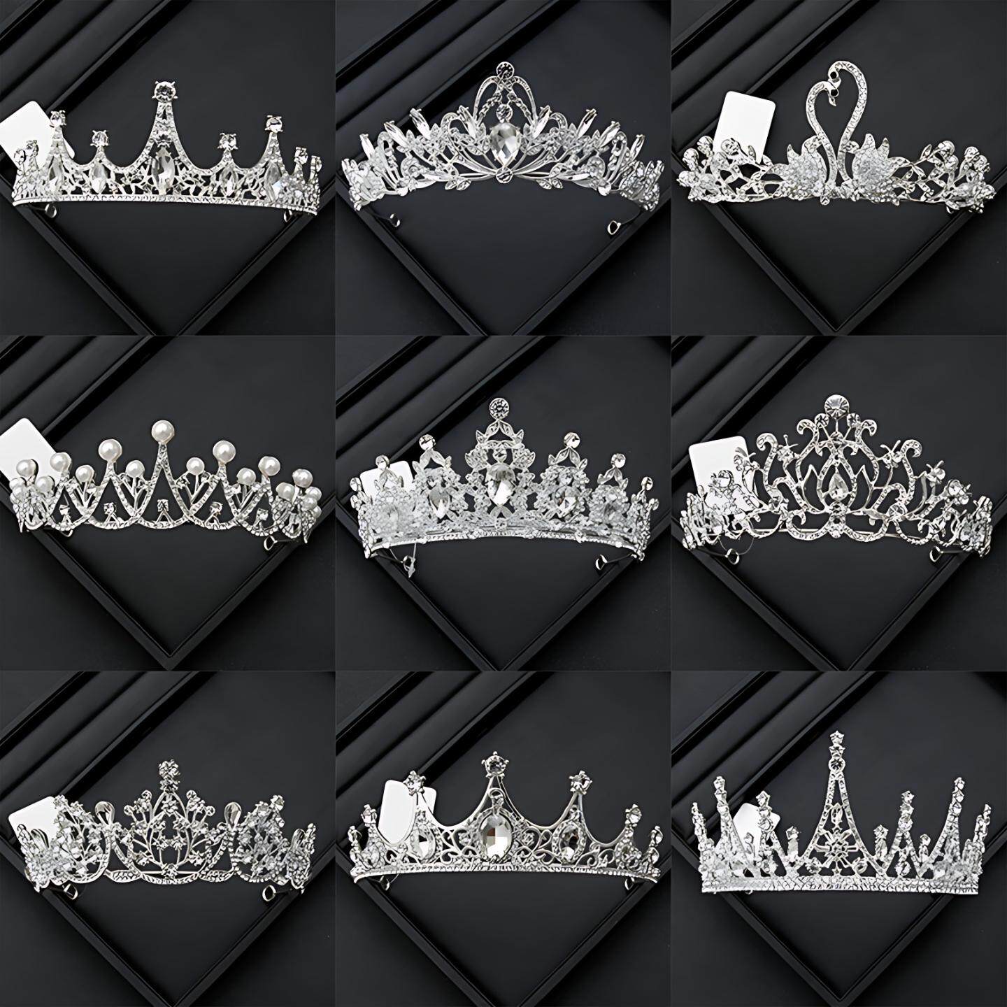 新娘水钻王冠成人礼公主发饰头箍