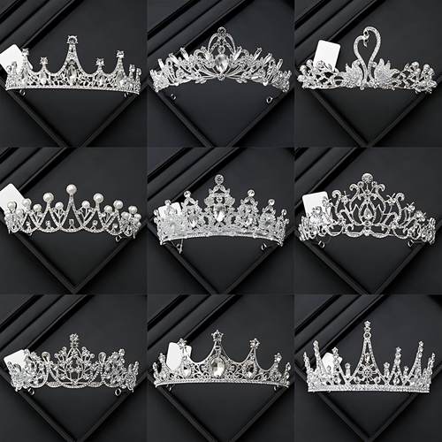 新娘水钻王冠成人礼公主发饰头箍