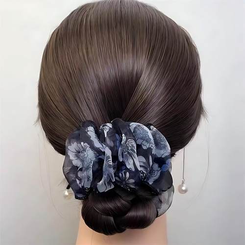 法式郁金香网纱抓夹头饰蝴蝶结