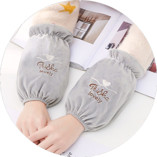 冬天季羽绒服专用防脏袖套短套袖女士2024新款办公室工作可爱护袖