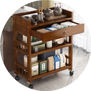 艺考生绘画画材收纳车户外写生画架移动画具推车置物架茶水柜茶具