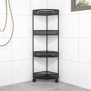 浴室架地板站立三角形铁浴室架浴室厕所夹层多层面托盘储存