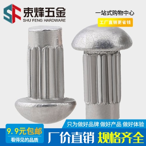 不锈钢标牌铆钉滚花实心