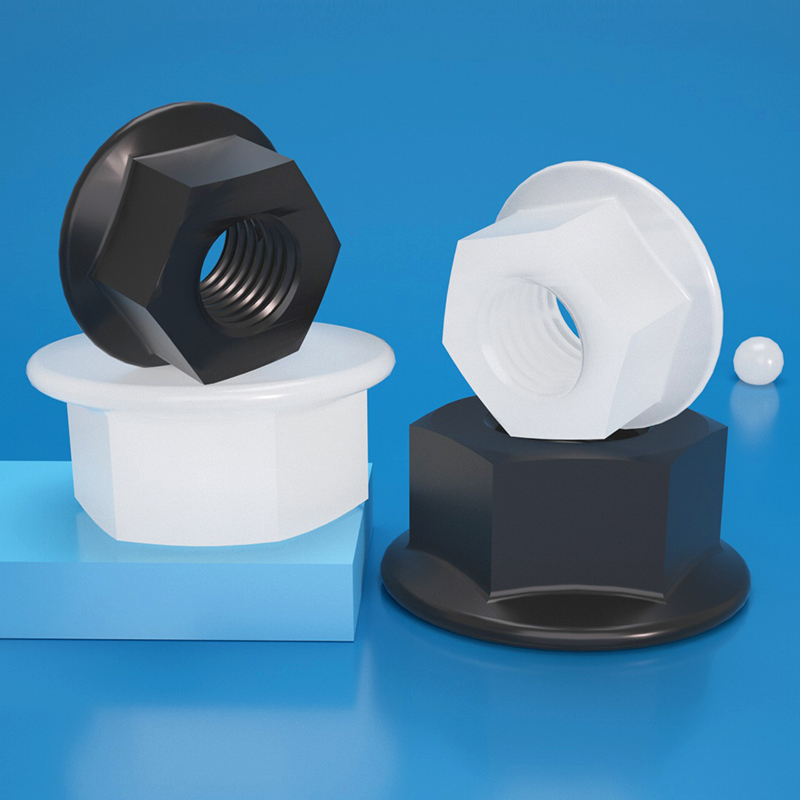 PA66塑料尼龙法兰螺母DIN6