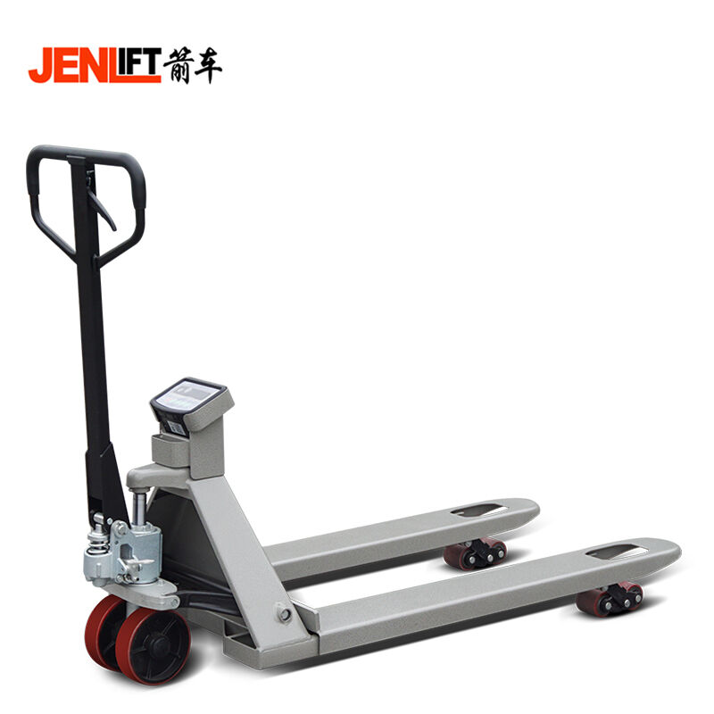 箭车（JENLIFT）手动液压叉车电子秤2吨称重搬运车移动地磅外宽54