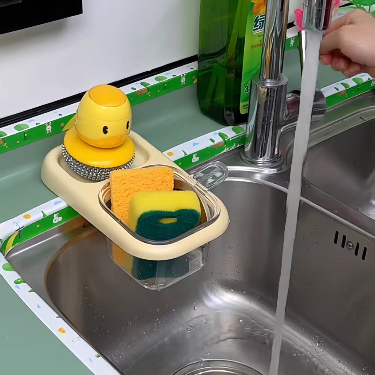 残渣过滤吸盘式水槽沥水篮可拆卸