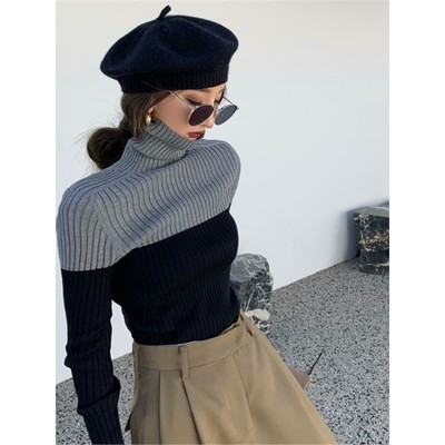 高领别致打底毛衣女内搭秋