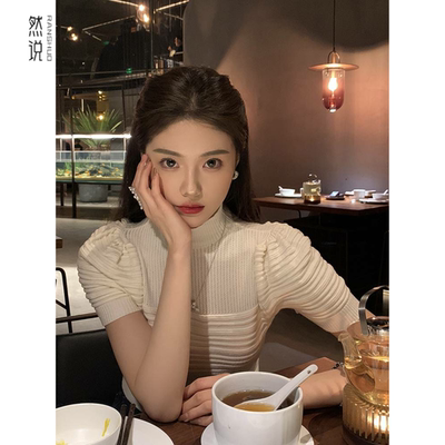 短袖针织衫高级感超好看