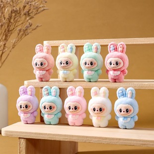 新款萌粒5D立体摆件装饰桌面家居饰品客厅站姿植绒公仔玩偶可爱