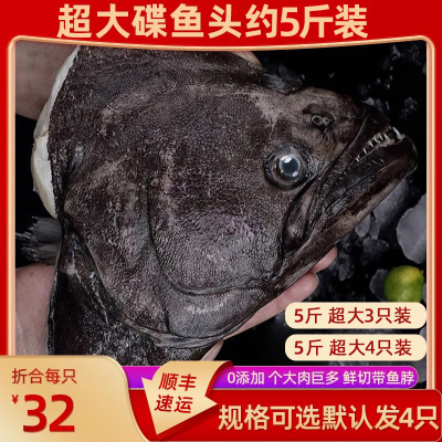 深海碟鱼头鸦片鱼头特大真空包装