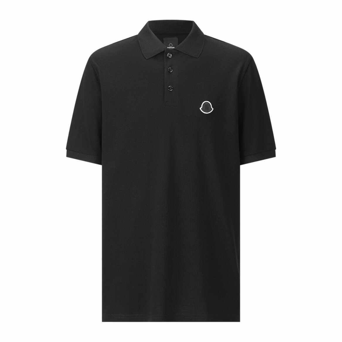 KAPPLER*Moncle*限量联名徽标polo衫黑采用252克珠地棉材质