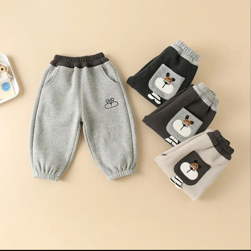 儿童加绒休闲裤秋冬女童