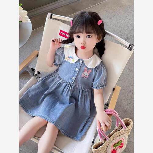 三折清仓女宝宝连衣裙夏装洋气可