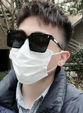 方形墨镜男款大脸男生网红高级感痞帅眼潮防晒睛男士太阳镜开车用