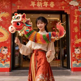 年装饰品氛围布置2026马年古风灯笼过年拍照道具仪式新感蜂窝纸马