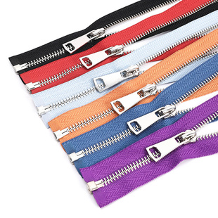 5号金属拉链衣服开口夹克外套卫衣铜银齿开尾皮衣单开包包拉链头