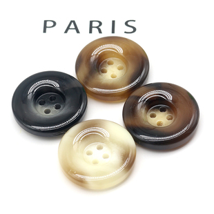 亮光大衣扣子树脂黑色圆形毛衣睡衣女扣大全西装 衣服毛呢风衣纽扣