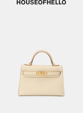 HOUSEOFHELLO手掌纹mini凯莉包蜡线手工缝制二代单肩斜挎包19CCKK