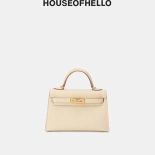 HOUSEOFHELLO手掌纹mini凯莉包蜡线手工缝制二代单肩斜挎包19CCKK