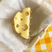 芝士奶酪抓夹女2023新款 可爱鲨鱼夹小号发量少半扎发发夹女后脑勺