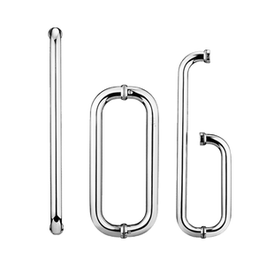 浴室卫生间拉手 淋浴房推拉玻璃门拉手移门把手304不锈钢欧式L型