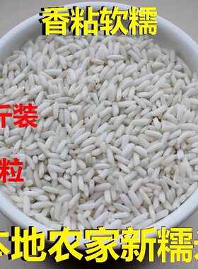 农家自种白糯米长糯米非杂交自家留糯谷种现碾现发包粽子5斤装