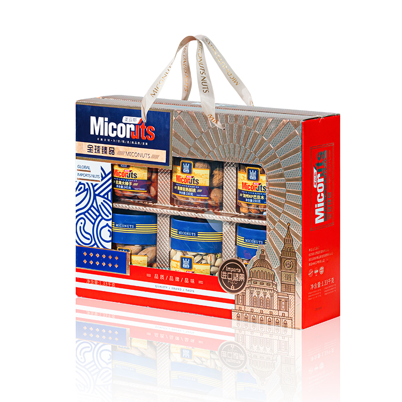 美荻斯坚果礼盒臻品1330g（纯坚果）进口干果零食大礼包节日礼品属于什么档次？