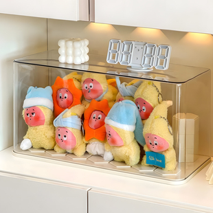 盲盒星星人收纳展示架透明防尘亚克力手办积木展柜泡泡玛特展示盒