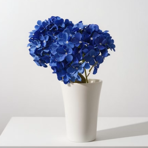 蓝色绣球花 海军蓝 绢布材质 绣球花 仿真花