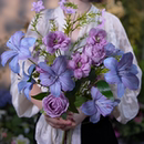 莫奈紫 6支花材花束仿真花莫兰花园既视感假花
