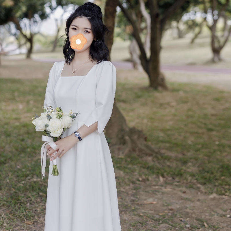 领证登记仪式感连衣裙