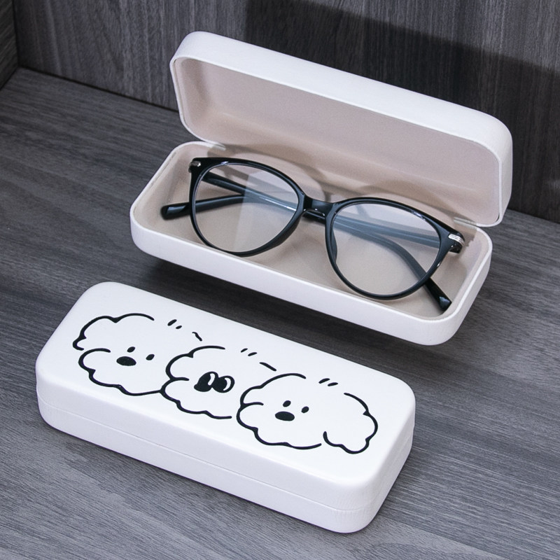 森系可爱卡通眼镜盒简约时髦高档PU皮近视眼镜墨镜防摔情侣收纳盒,ZIPPO/瑞士军刀/眼镜,眼镜盒,淘宝优惠券,粉丝福利购,淘宝优惠卷