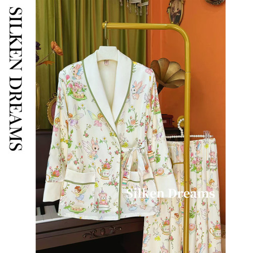 【多萝西绘本｜牧野森灵】冬季可爱潮流厚款睡衣家居服套装6件套