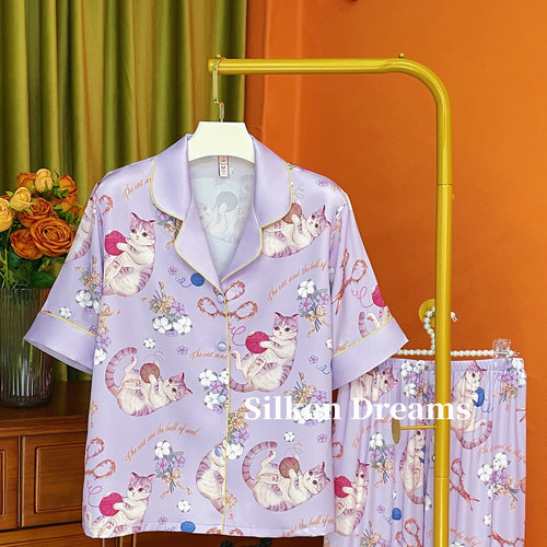 【悠长假期 | 黛莉的猫】夏季可爱潮流可外穿薄款睡衣家居服6