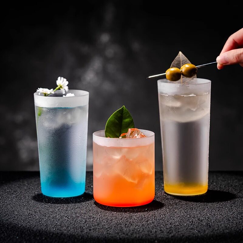 超薄鸡尾酒杯磨砂长饮杯