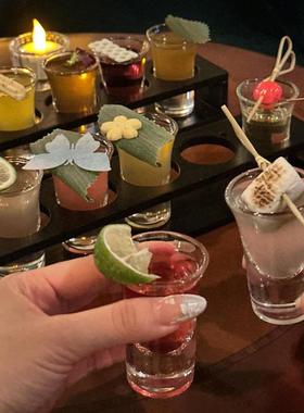 B52子弹杯轰炸机套装 加厚一口杯斗酒鸡尾酒龙舌兰shot杯套装杯架