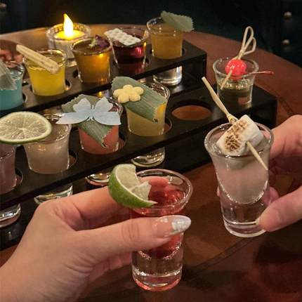 B52子弹杯轰炸机套装 加厚一口杯斗酒鸡尾酒龙舌兰shot杯套装杯架